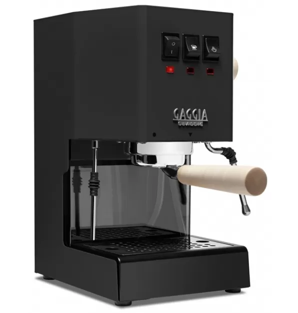 Gaggia Classic Evo Pro Espresso Machine in Thunder Black with Tiger Maple