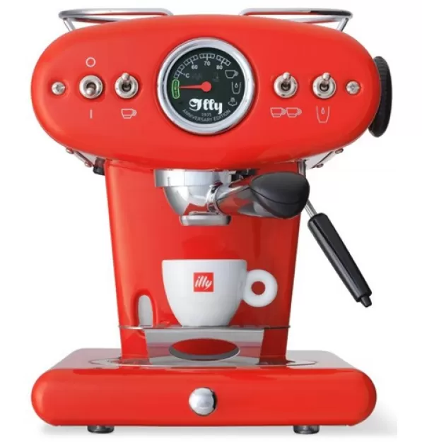 Illy X1 Anniversary E.S.E. Pod & Ground Coffee Machine - Red