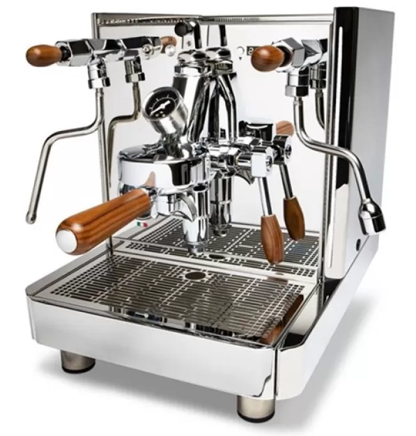 Quick Mill Vetrano Design Espresso Machine With Flow Control - Walnut Accents