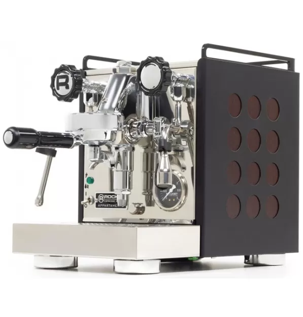 Rocket Espresso Appartamento Serie Nera Espresso Machine - Wenge Quarter Cut