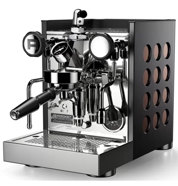 Rocket Espresso Appartamento TCA Espresso Machine with Flow Control - Black and Copper